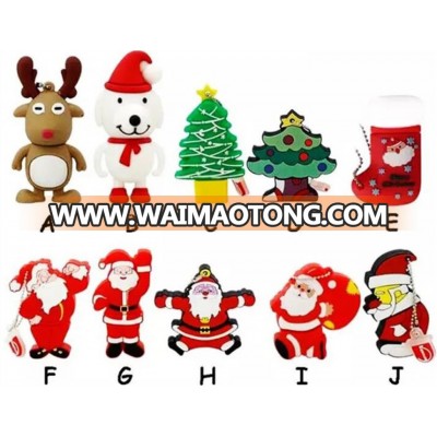 Hot Sell High Speed Father Christmas USB Flash Drives USB 2.0 Pen Drive 32GB/16GB/8GB/4GB pendrives U disk