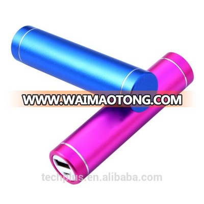 OEM service cylinder universal full capacity 2000mah aluminum round power bank