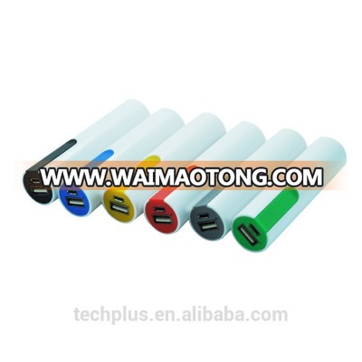 Novelty Design Cylinder Tube Power Bank, Colorful Round Stick external battery for Iphone